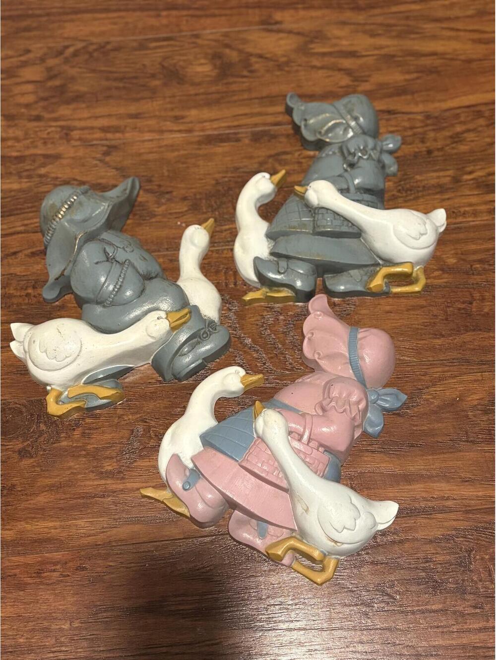 Vintage Burwood Duck Goose Wall Plaques Cottagecore Farmhouse Nursery Decor